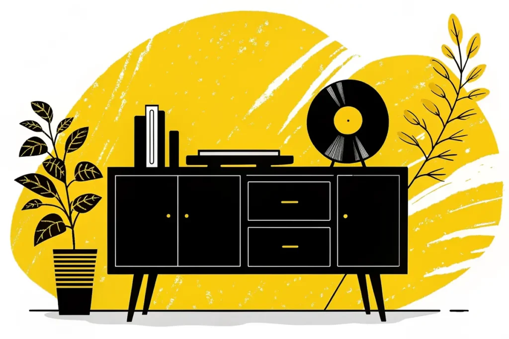Meuble vinyle : choisir un rangement pratique pour disques et platine