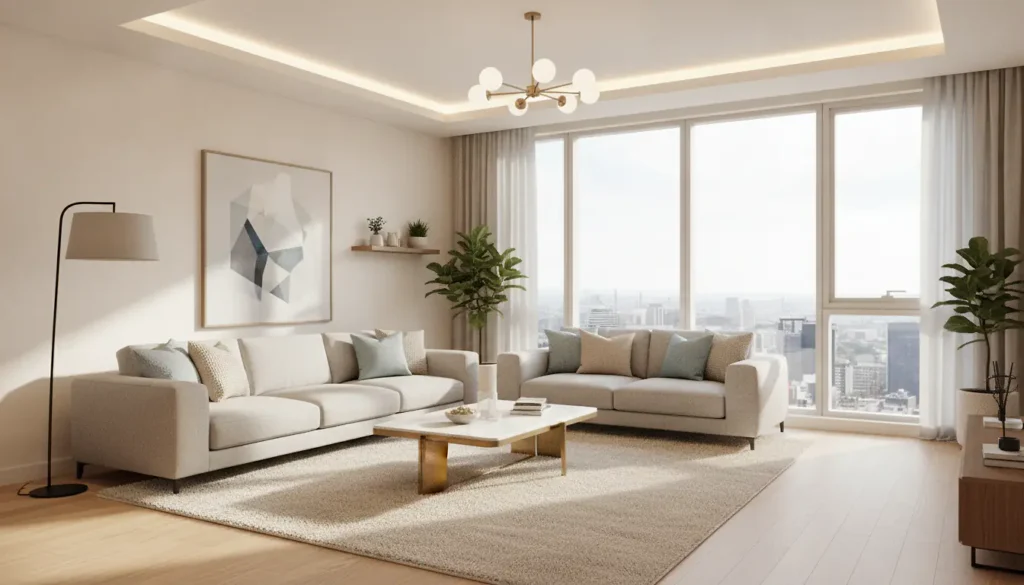 Appartement neuf moderne avec salon lumineux