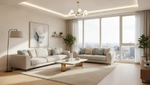 Appartement neuf moderne avec salon lumineux
